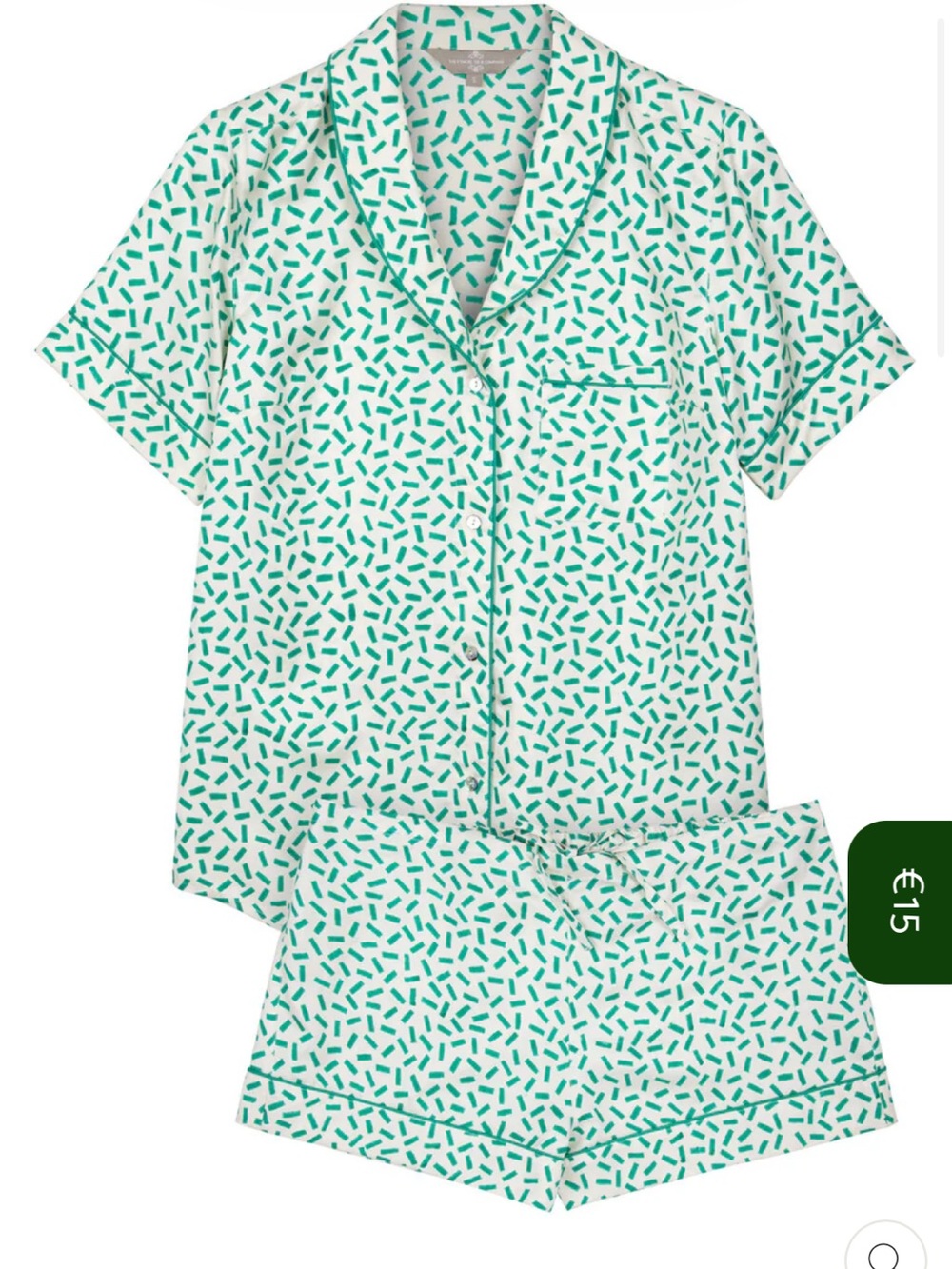 Mulberry Silk Short Pyjama Set - Andaman Green